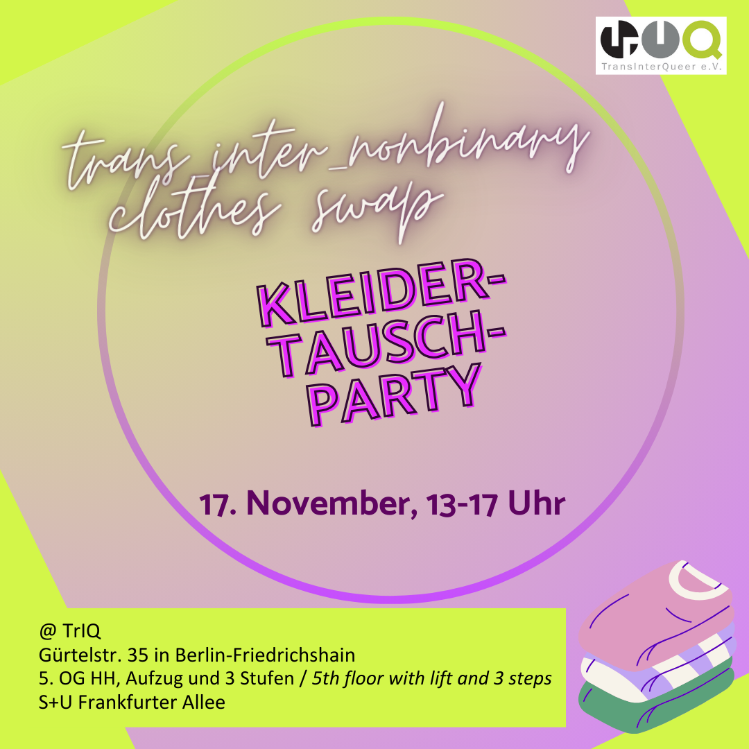 Ankündigung Kleidertauschparty 17. November